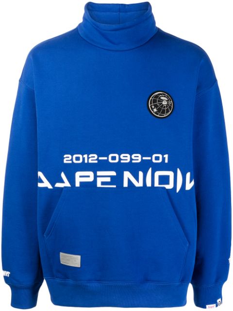 AAPE BY *A BATHING APE logo-print funnel-neck sweatshirt Men