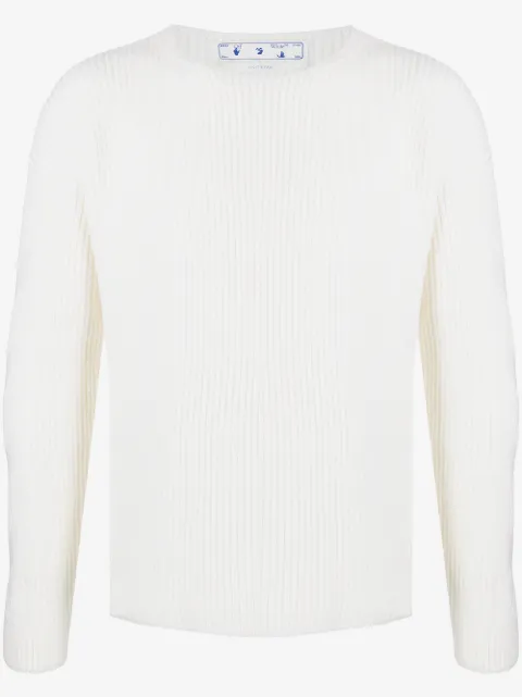 Off-White ribbed-knit crew-neck jumper