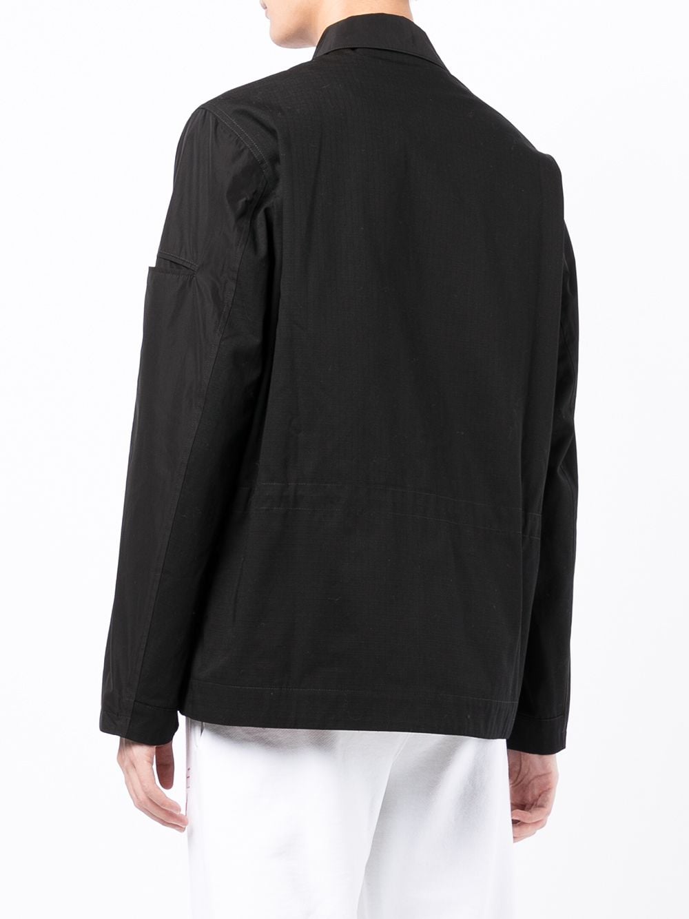 Shop Off-white Long-sleeve Shirt Jacket In Black