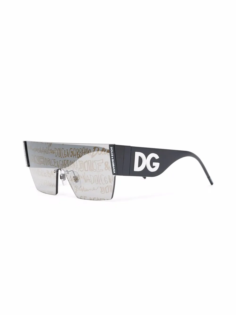 Dolce & Gabbana Eyewear Zonnebril met logo Zwart