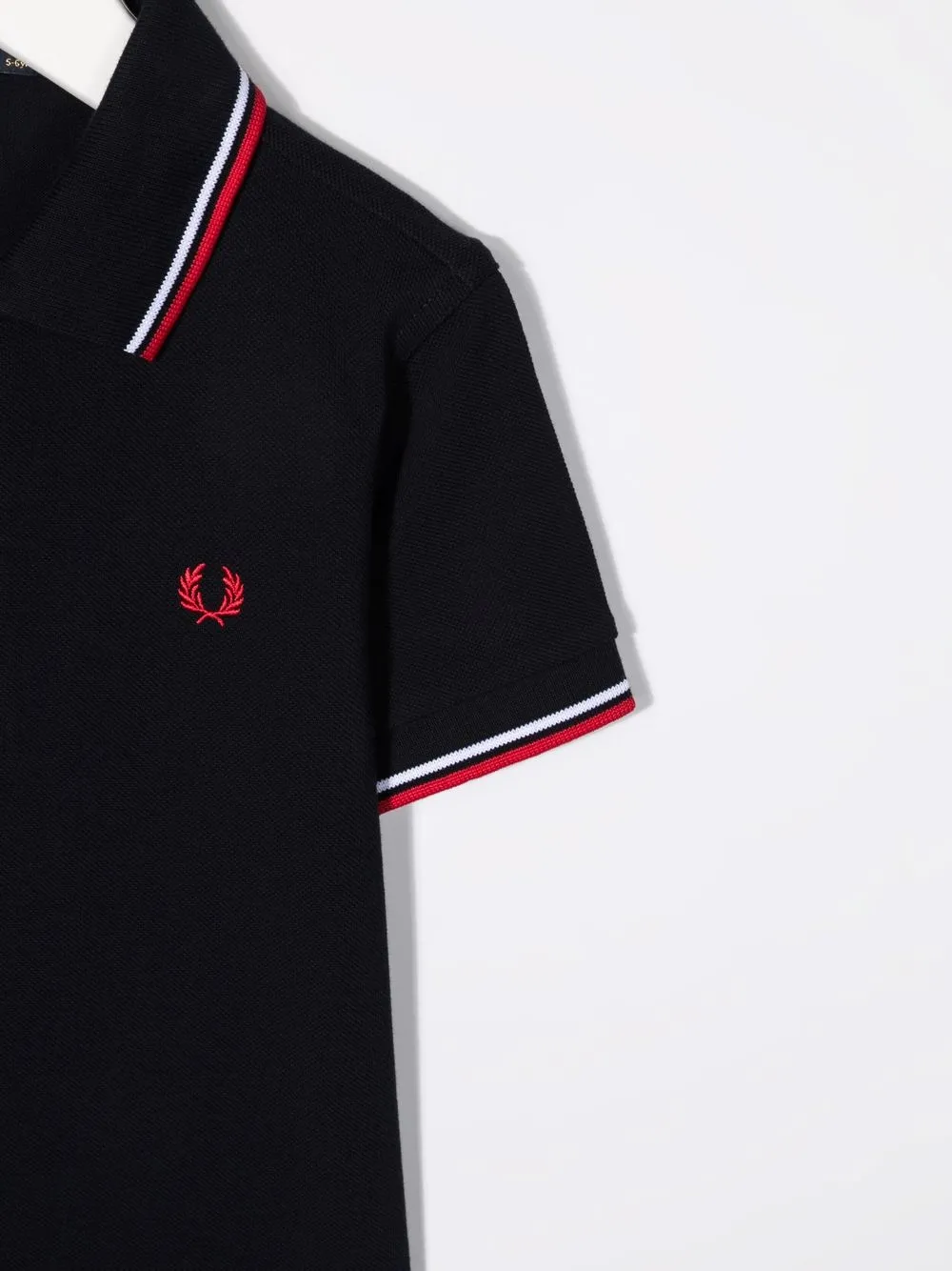 Fred Perry Kids Poloshirt met gestreepte afwerking Blauw