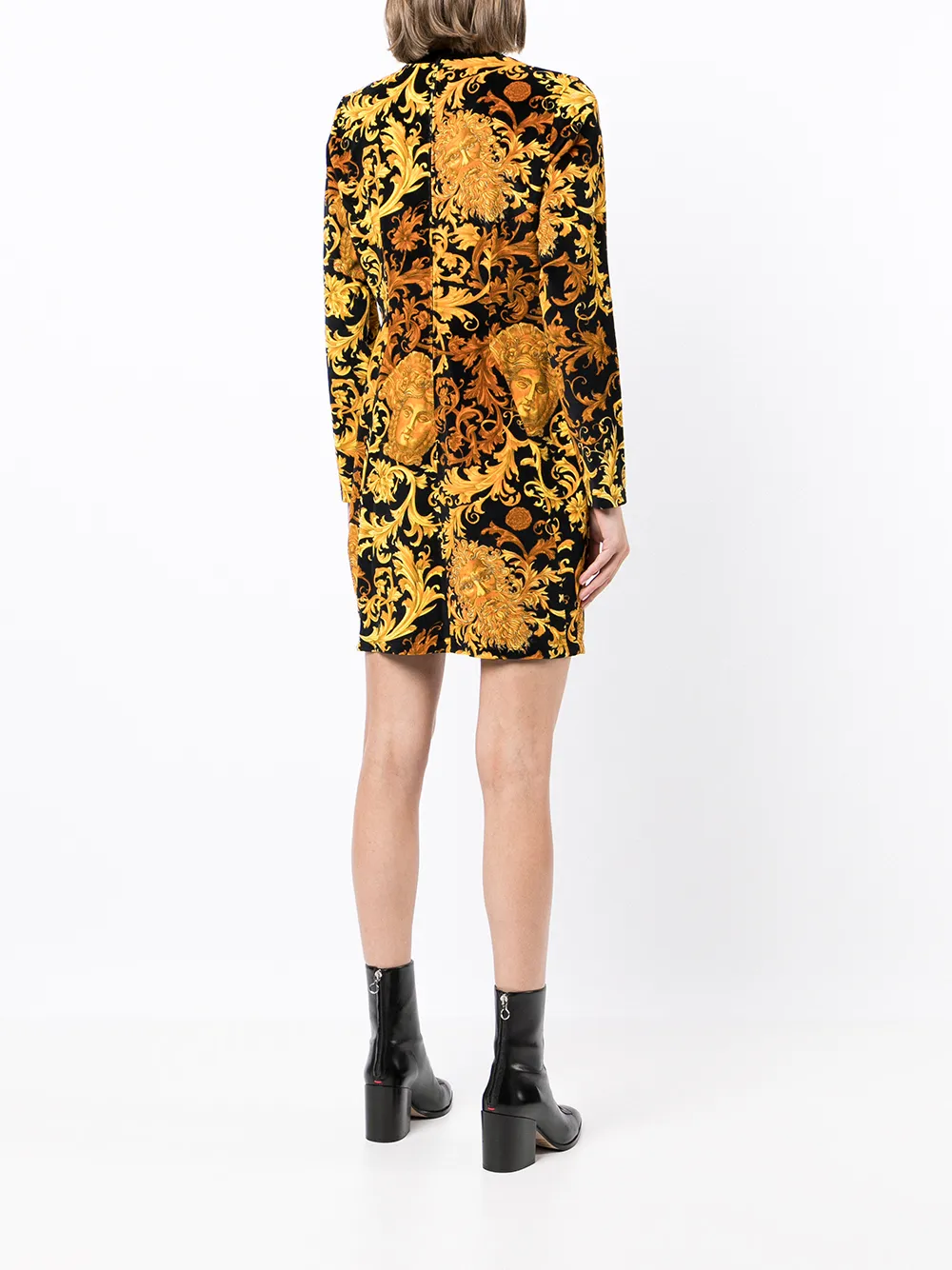 фото Versace pre-owned платье 1990-х годов с принтом barocco