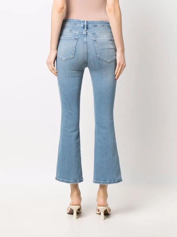 frame flare cropped jeans