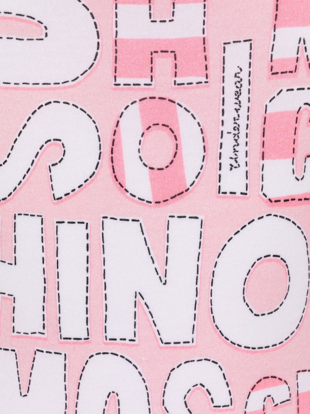 Shop Moschino Logo-print Bodysuit In Pink