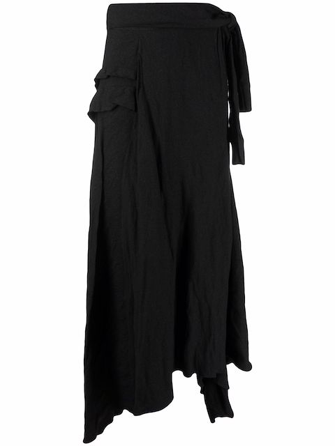 John Galliano Pre-Owned 2000s asymmetric draped skirt