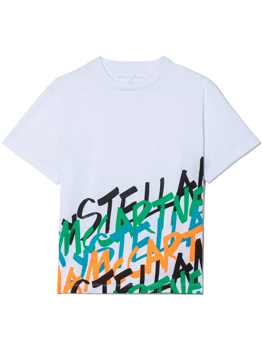 

Stella McCartney Kids playera manga corta con logo estampado - Blanco