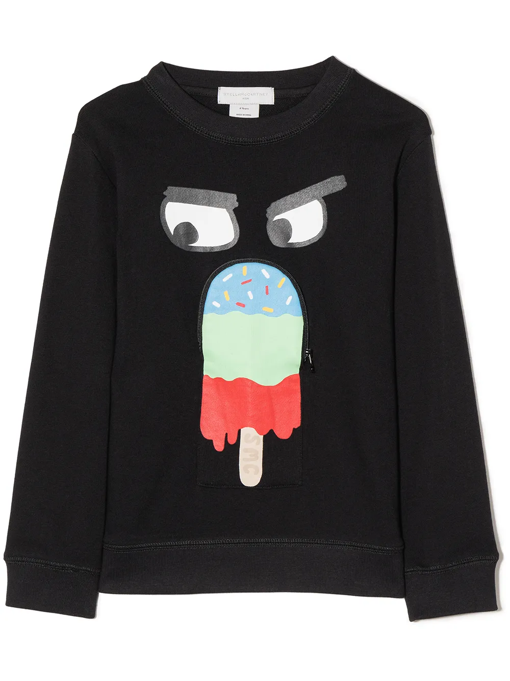 

Stella McCartney Kids Ice Lolly-print fleece sweatshirt - Black