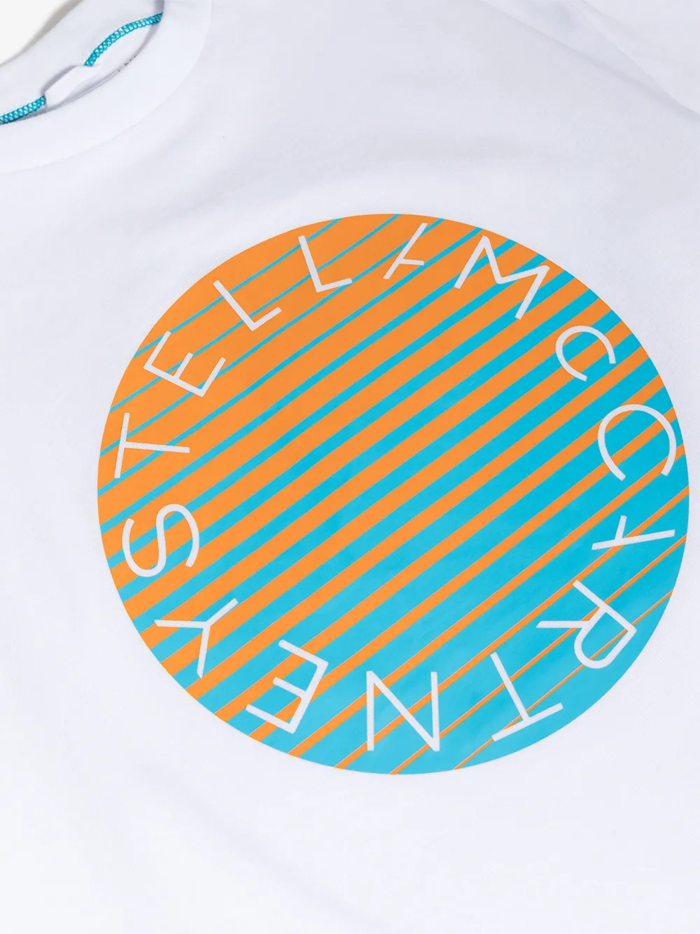 image 3 of stella mccartney kids 圆形logo印花t恤