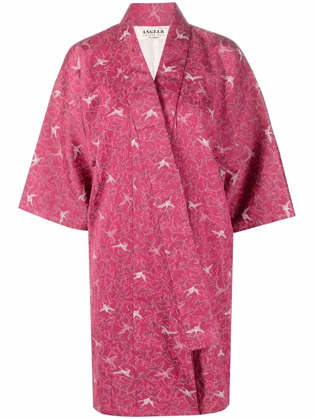 

A.N.G.E.L.O. Vintage Cult 1970s bird motif kimono - Pink