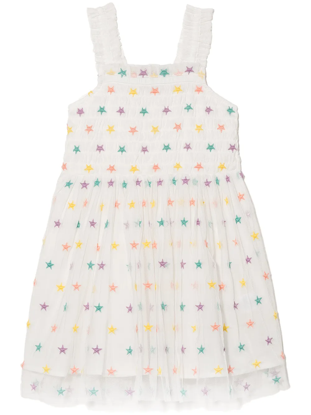 

Stella McCartney Kids vestido de fiesta con estrella bordada - Blanco