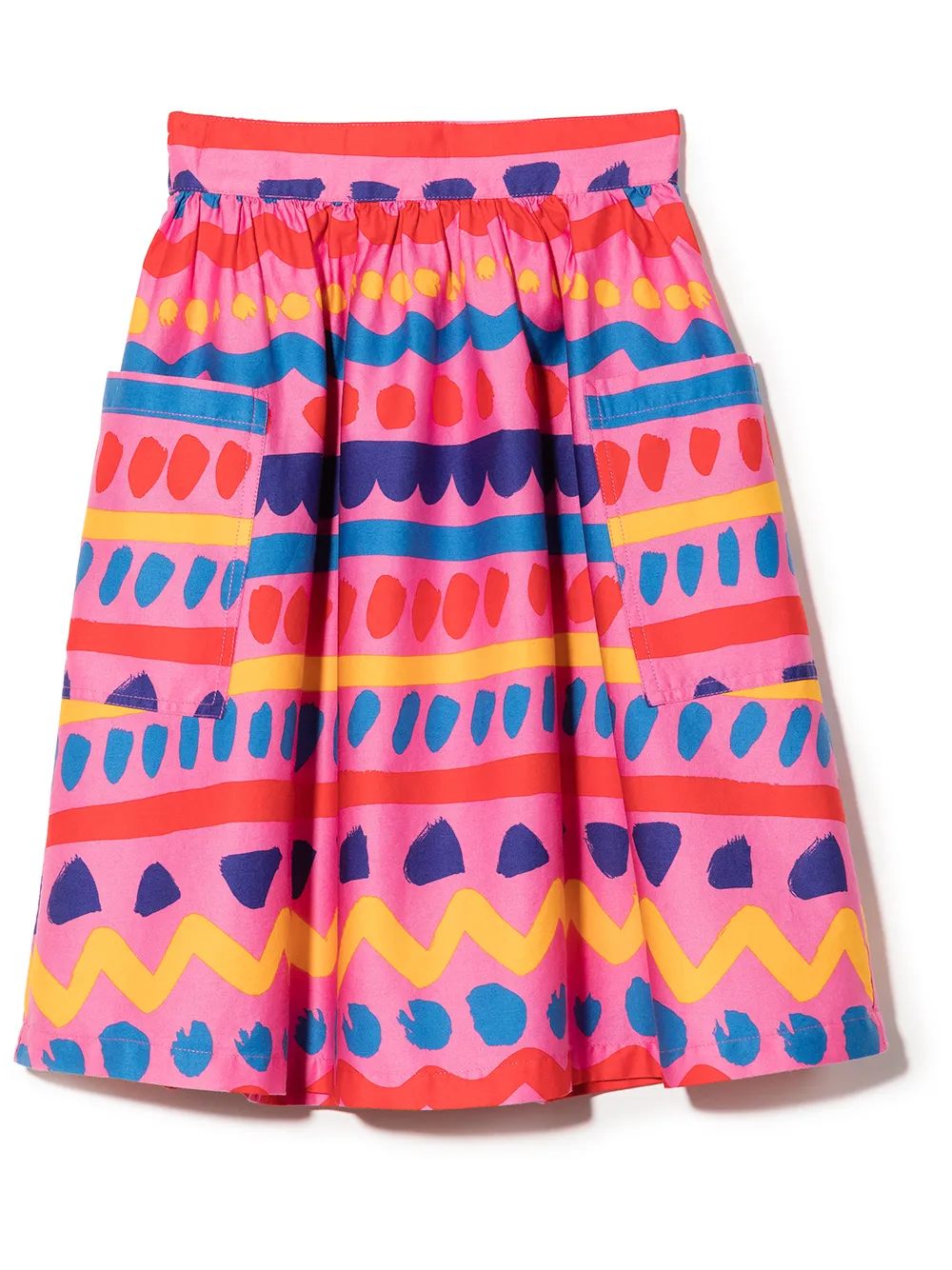 

Stella McCartney Kids falda acampanada con estampado geométrico - Rosado