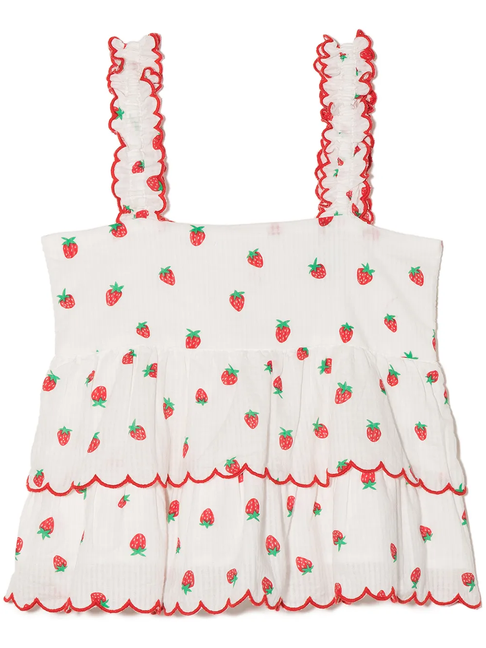 

Stella McCartney Kids blusa con fresas estampadas - Blanco