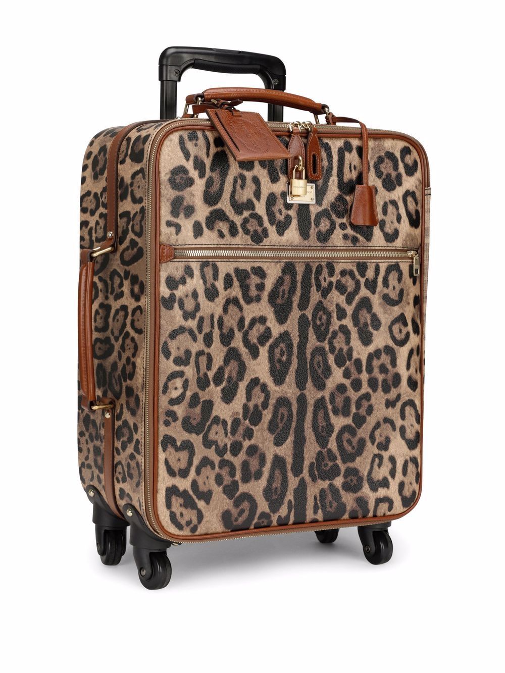 Dolce & Gabbana Small travel bag in leopard-print Crespo with branded plate  - ShopStyle