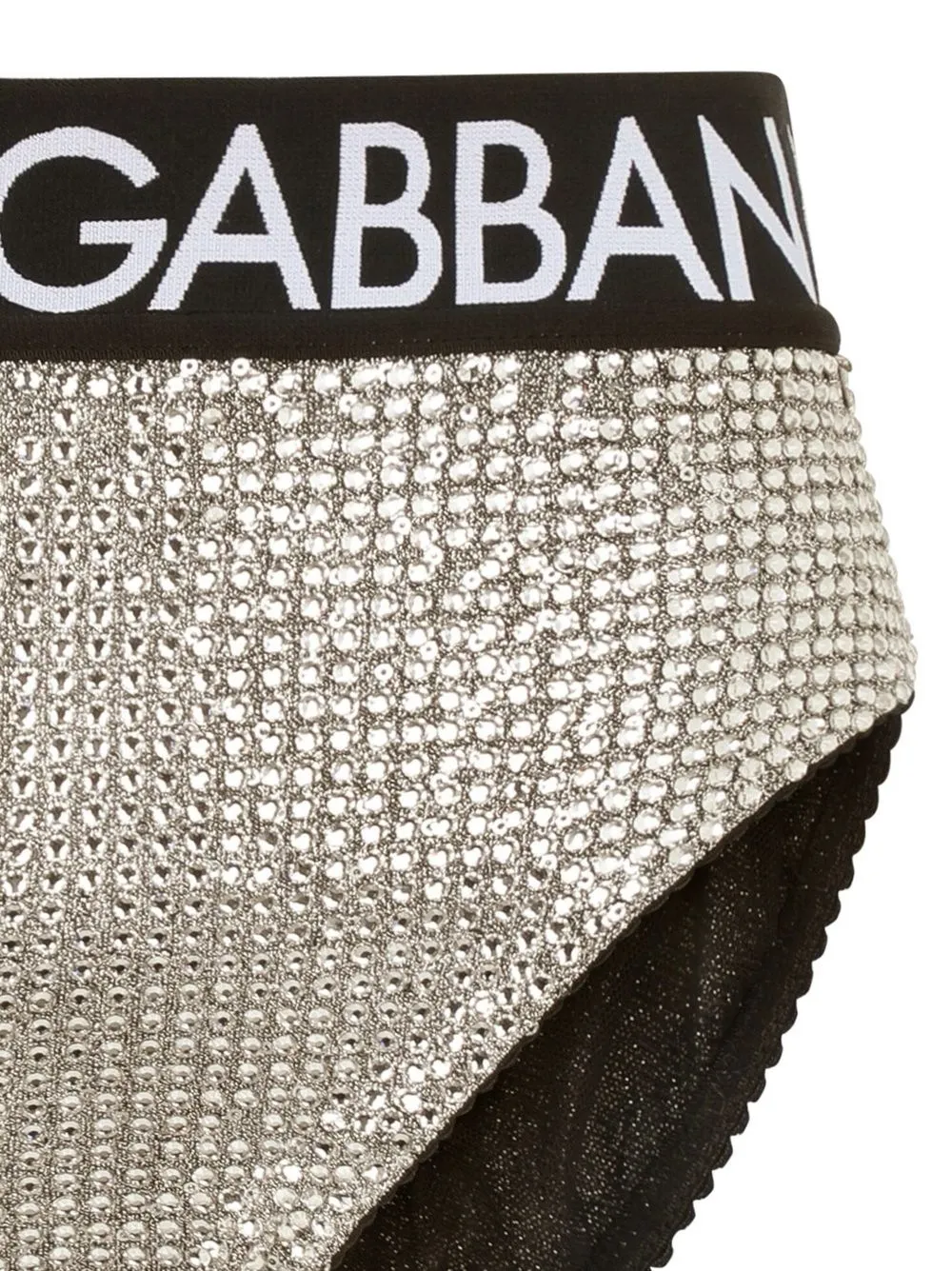 high-waisted crystal-embellished briefs