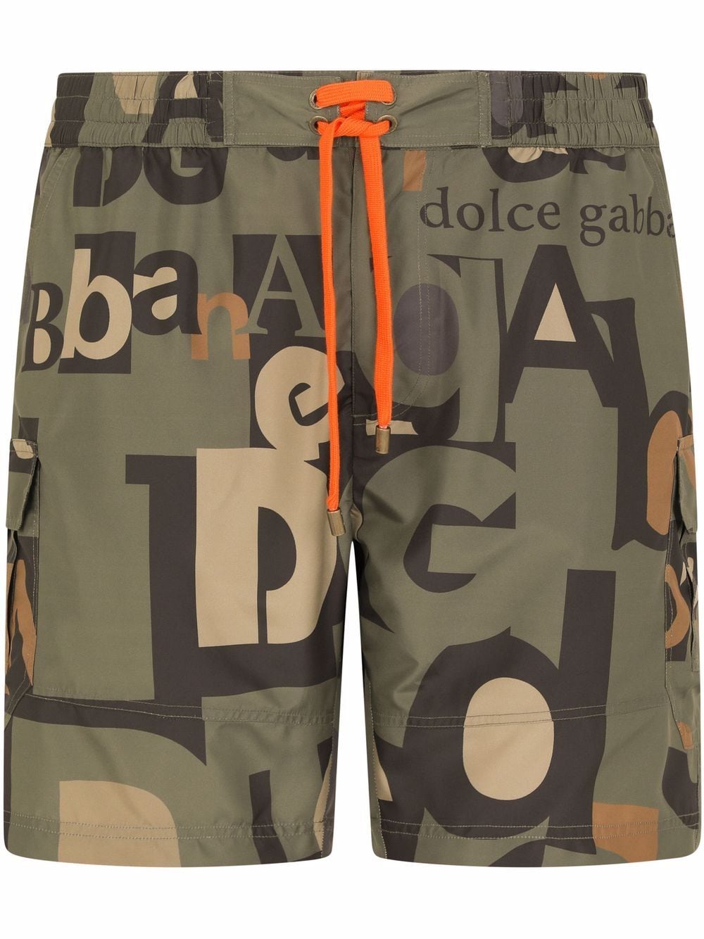 

Dolce & Gabbana shorts de playa con logo estampado - Verde