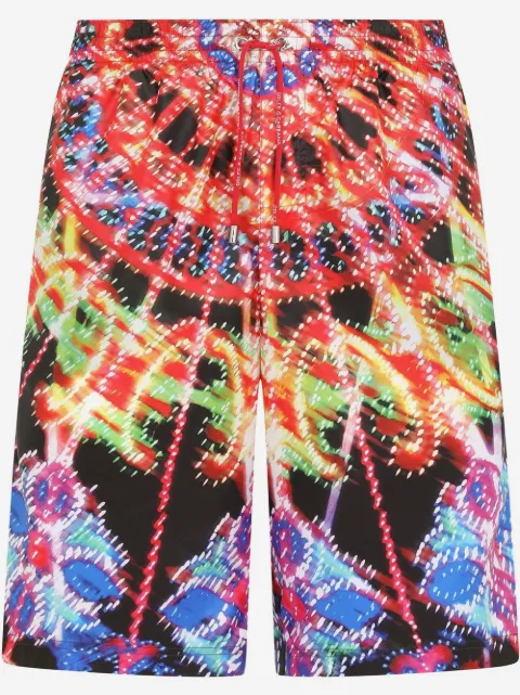 Dolce & Gabbana shorts de playa con estampado gráfico