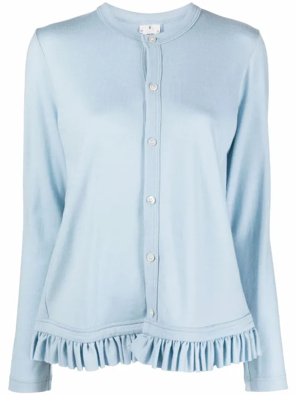 ruffle hem cardigan