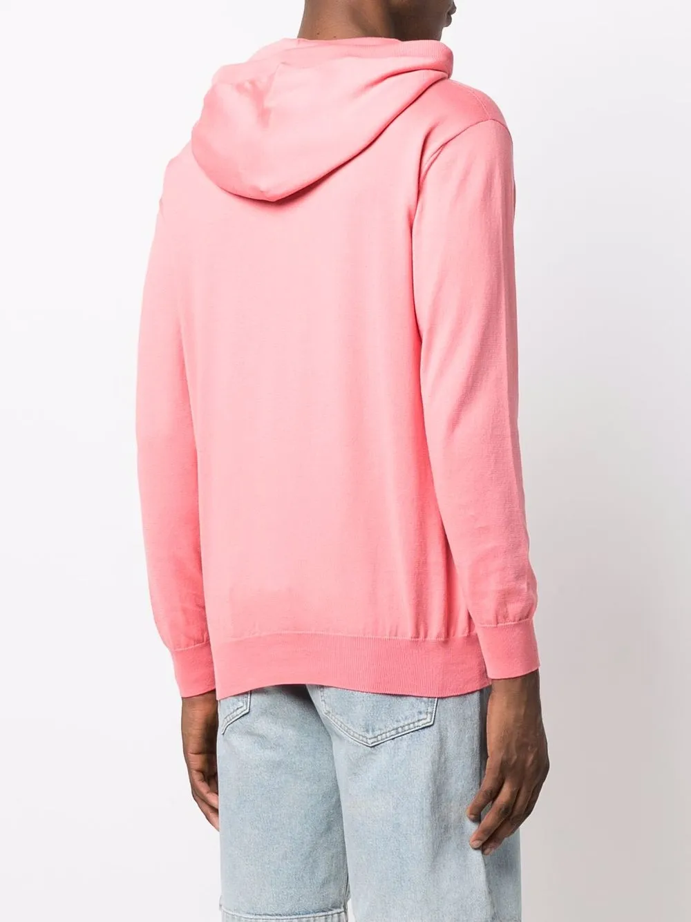 Shop Moschino Logo-patch Hoodie In Pink