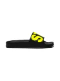 Stella McCartney Kids logo-print rubber slides - Black