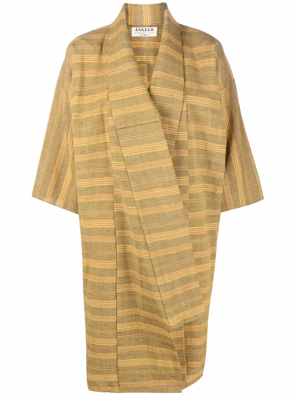 

A.N.G.E.L.O. Vintage Cult 1970s striped kimono - Yellow