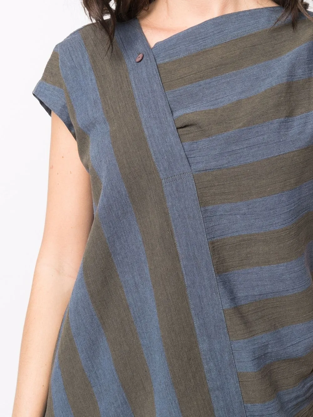 фото Issey miyake pre-owned полосатая футболка 1980-х годов