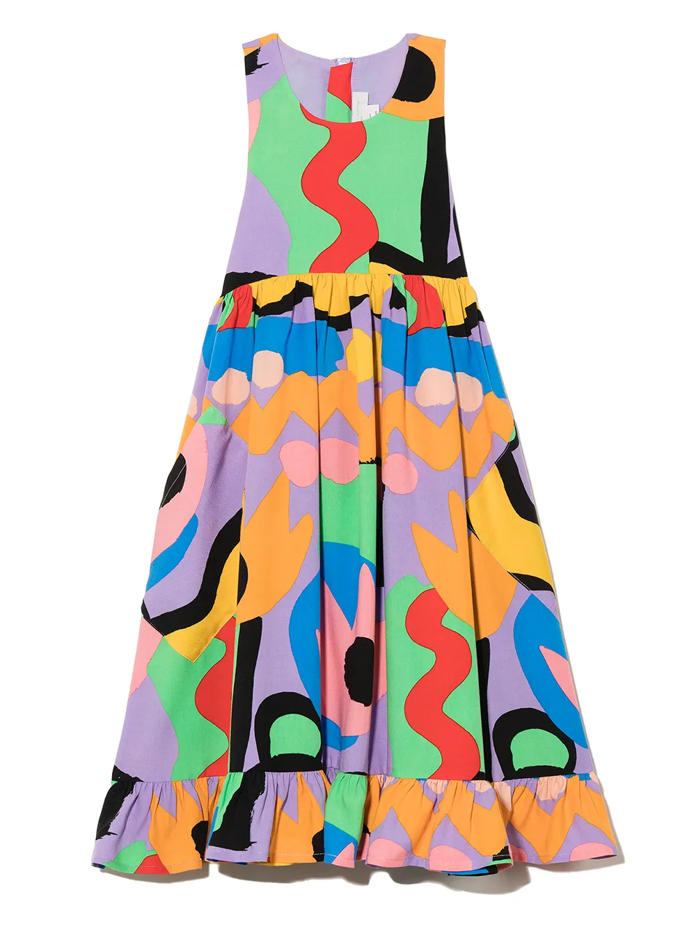 

Stella McCartney Kids vestido midi con estampado gráfico - Morado