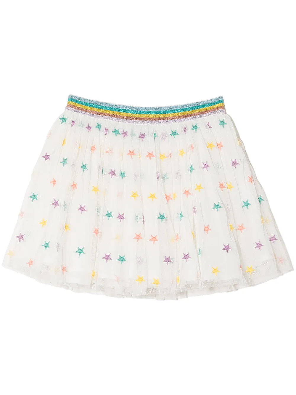 Stella McCartney Kids falda de tul con estrella bordada - Blanco
