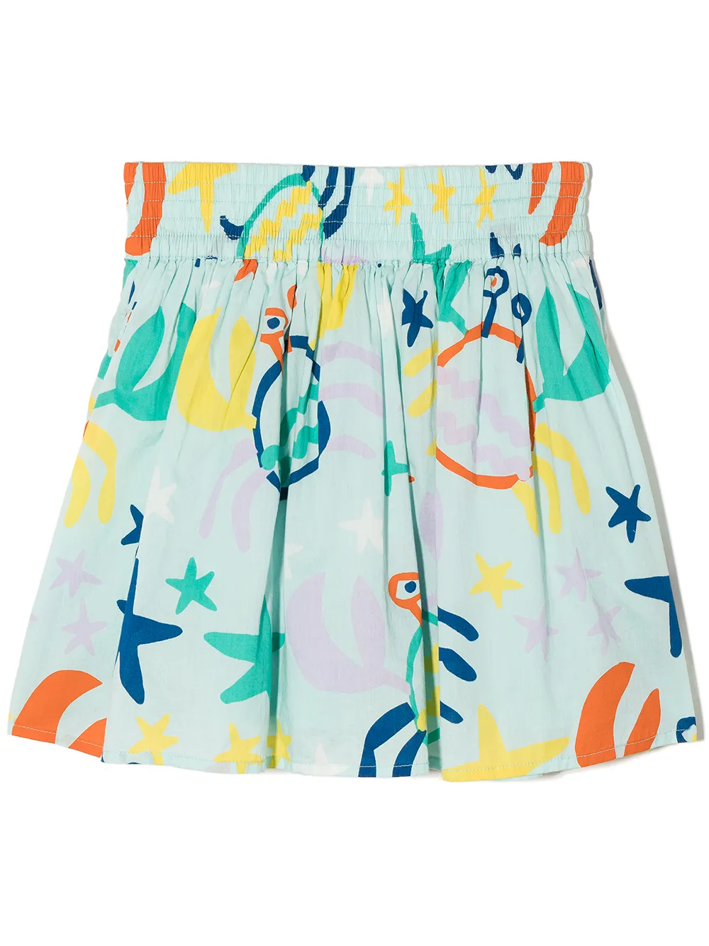 

Stella McCartney Kids falda elástica con estampado gráfico - Azul