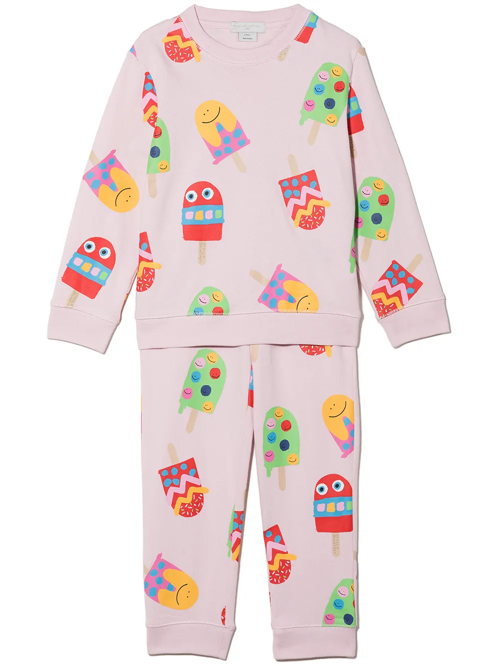 

Stella McCartney Kids traje deportivo estampado - Rosado