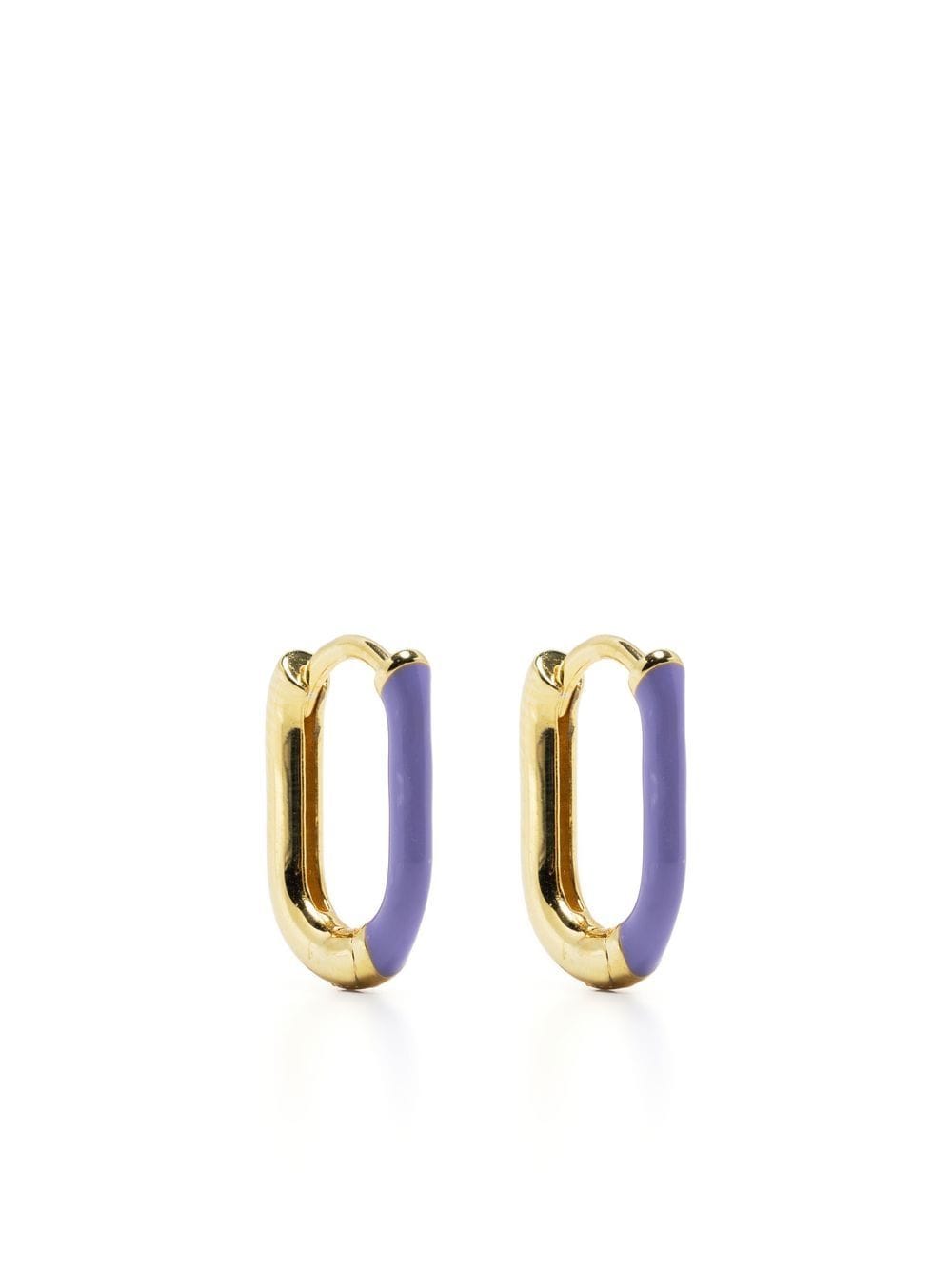 Eshvi Mini Two-tone Hoop Earrings In Purple