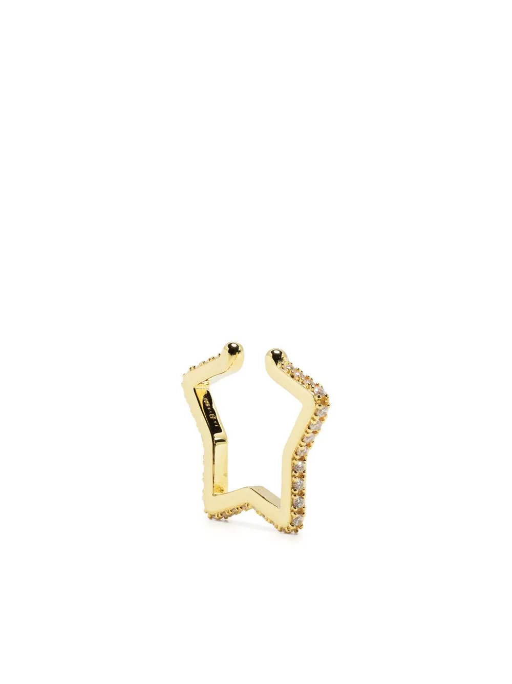 

Eshvi crystal-embellished star ear cuff - Gold