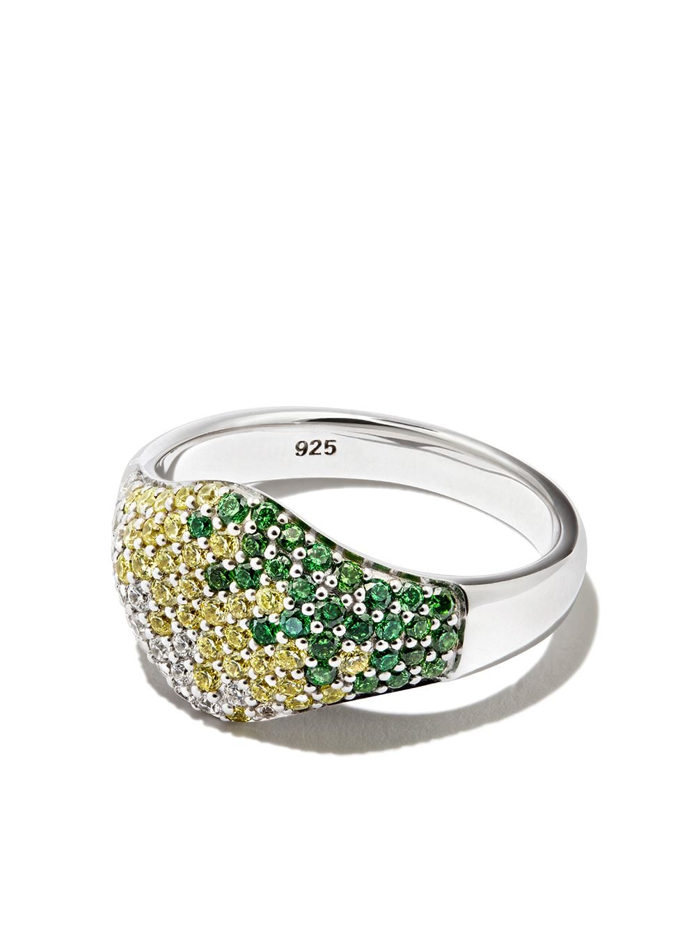 Tom Wood Gradient Crystal-embellished Ring In Silver