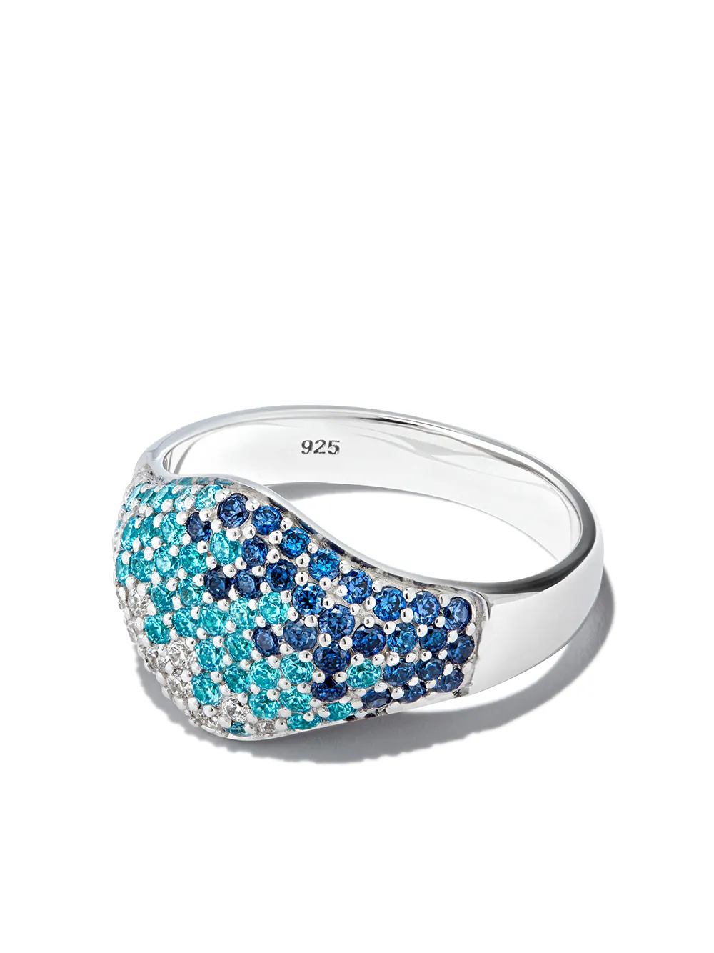 

Tom Wood gradient crystal-embellished ring - Silver