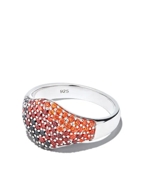 Tom Wood gradient crystal-embellished ring