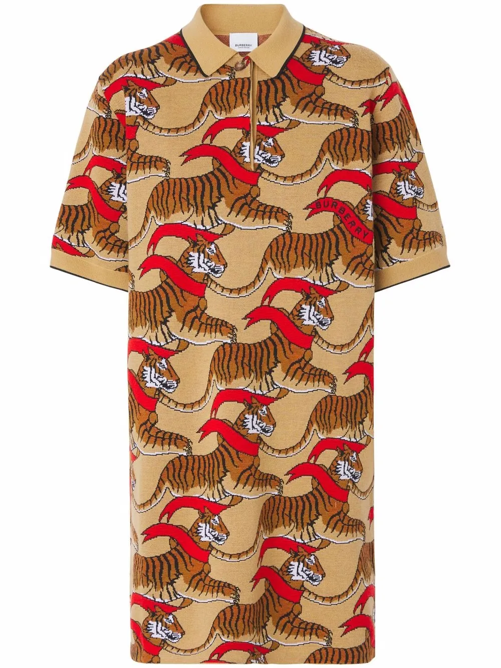 tiger graphic-print T-shirt dress