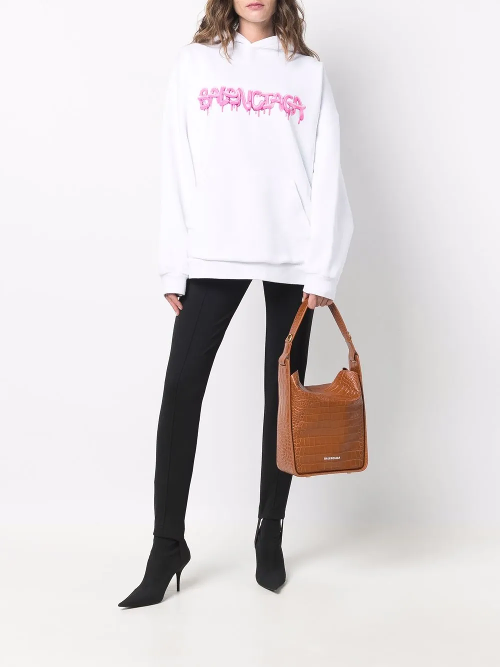 Balenciaga Tool 2.0 North-South kleine shopper - Bruin