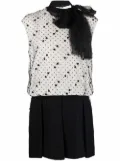 Valentino Garavani pussy-bow polka dot dress - White