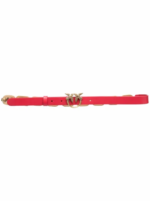 PINKO logo-plaque chain belt