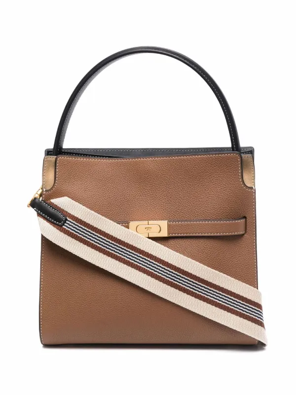 Tory Burch Lee Radziwill Double Bag | Brown | FARFETCH TH