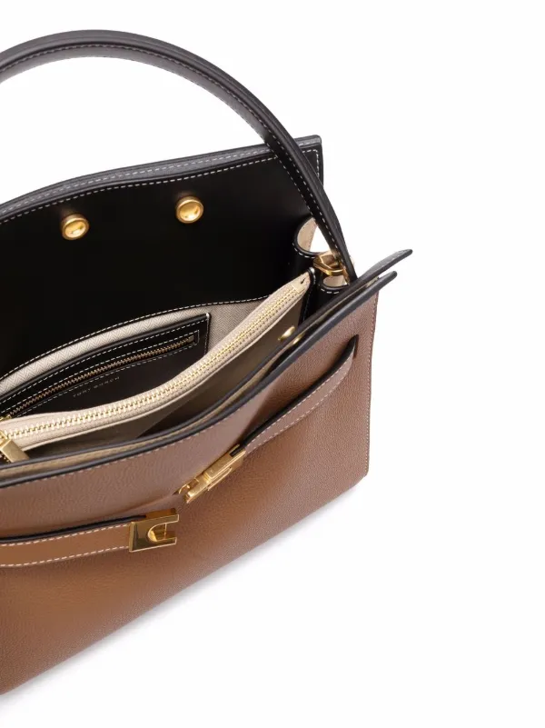 Tory Burch Lee Radziwill Double Bag | Brown | FARFETCH JO