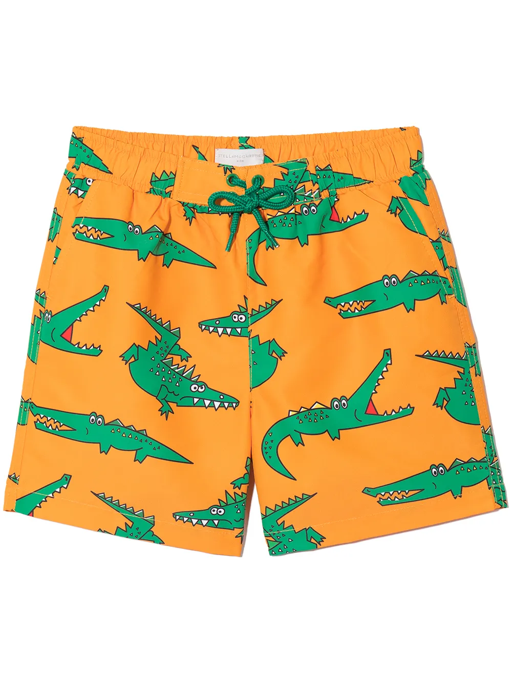 

Stella McCartney Kids shorts con cocodrilos estampados - Naranja