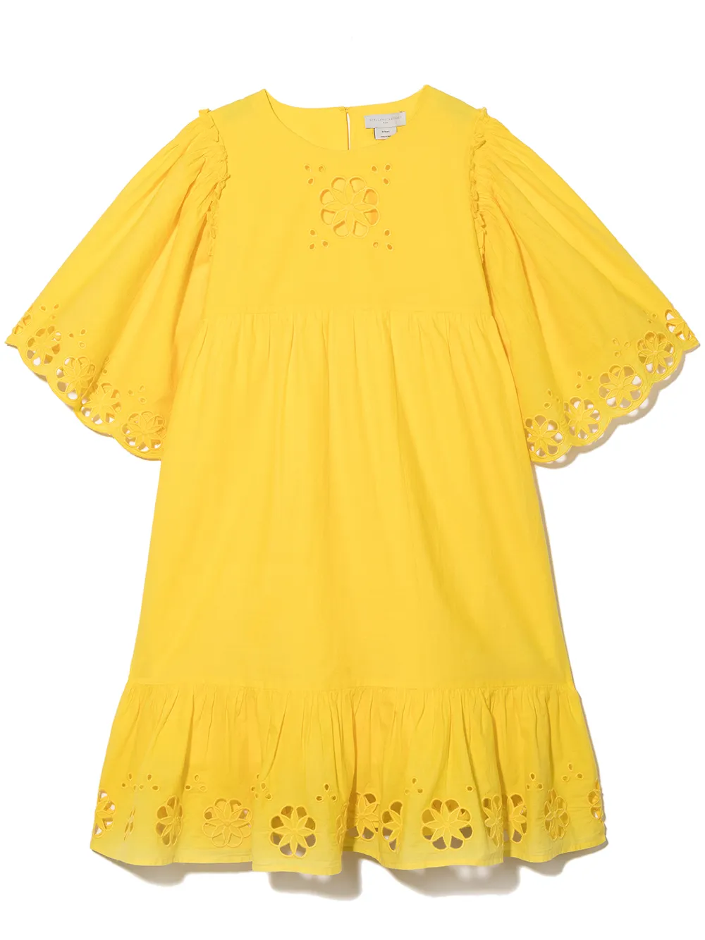 

Stella McCartney Kids broderie anglaise organic-cotton dress - Yellow