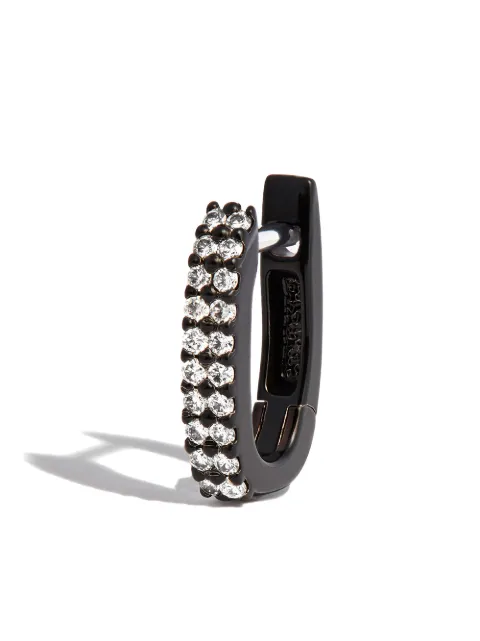 EÉRA 18kt Basice Schwarzgoldohrring mit Diamanten
