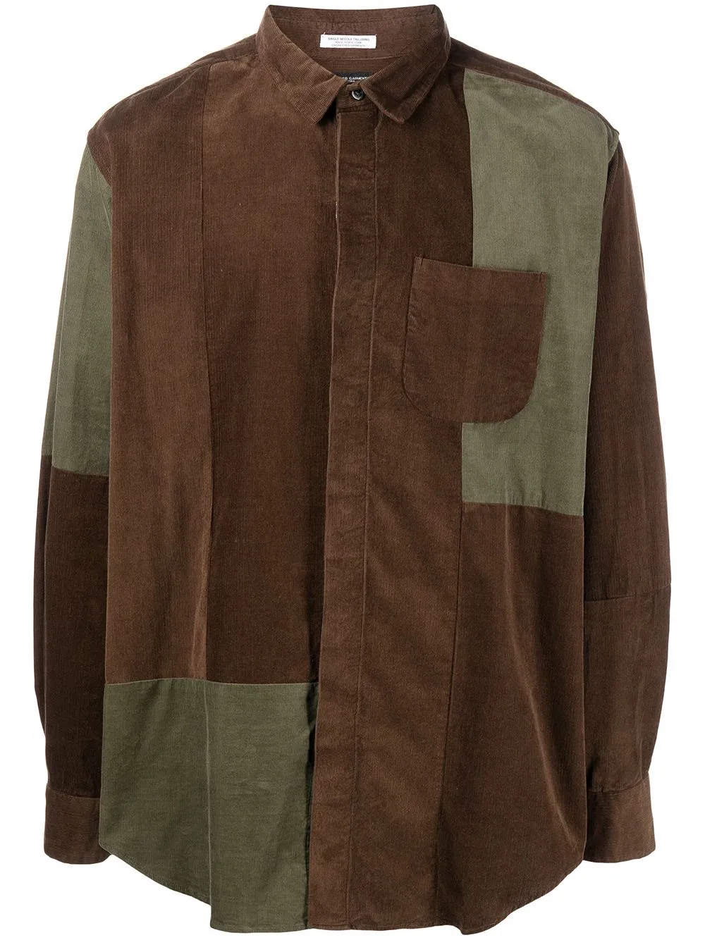 

Engineered Garments camisa con diseño color block - Marrón