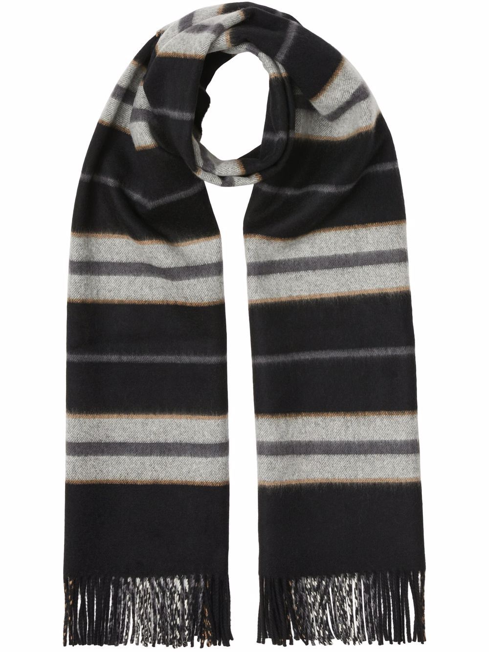 Shop Burberry Reversible Check-print Cashmere Scarf In Schwarz