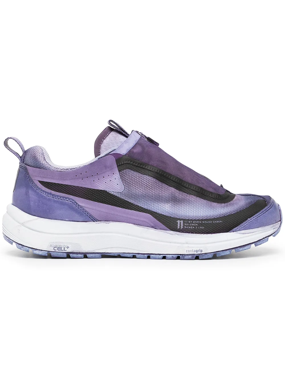 11 By Boris Bidjan Saberi Panelled Slip On Sneakers In Violett Modesens