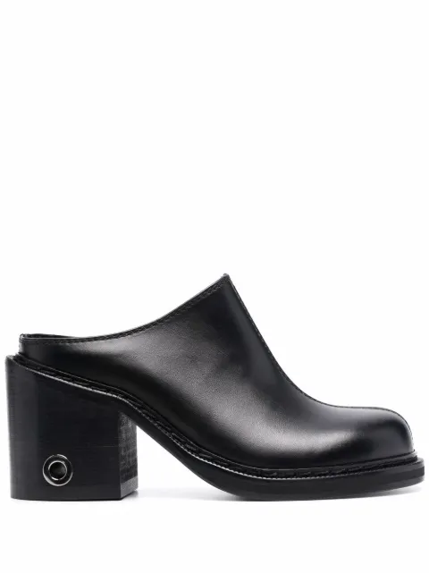 Sunnei leather 95mm heeled mules