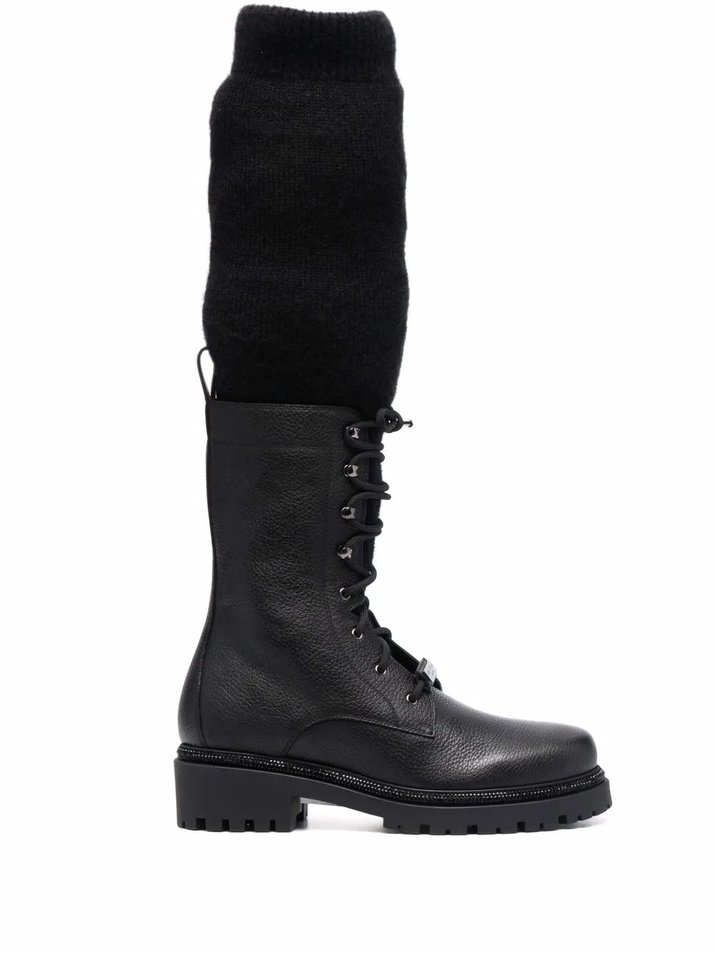 René Caovilla ботинки на шнуровке со вставками