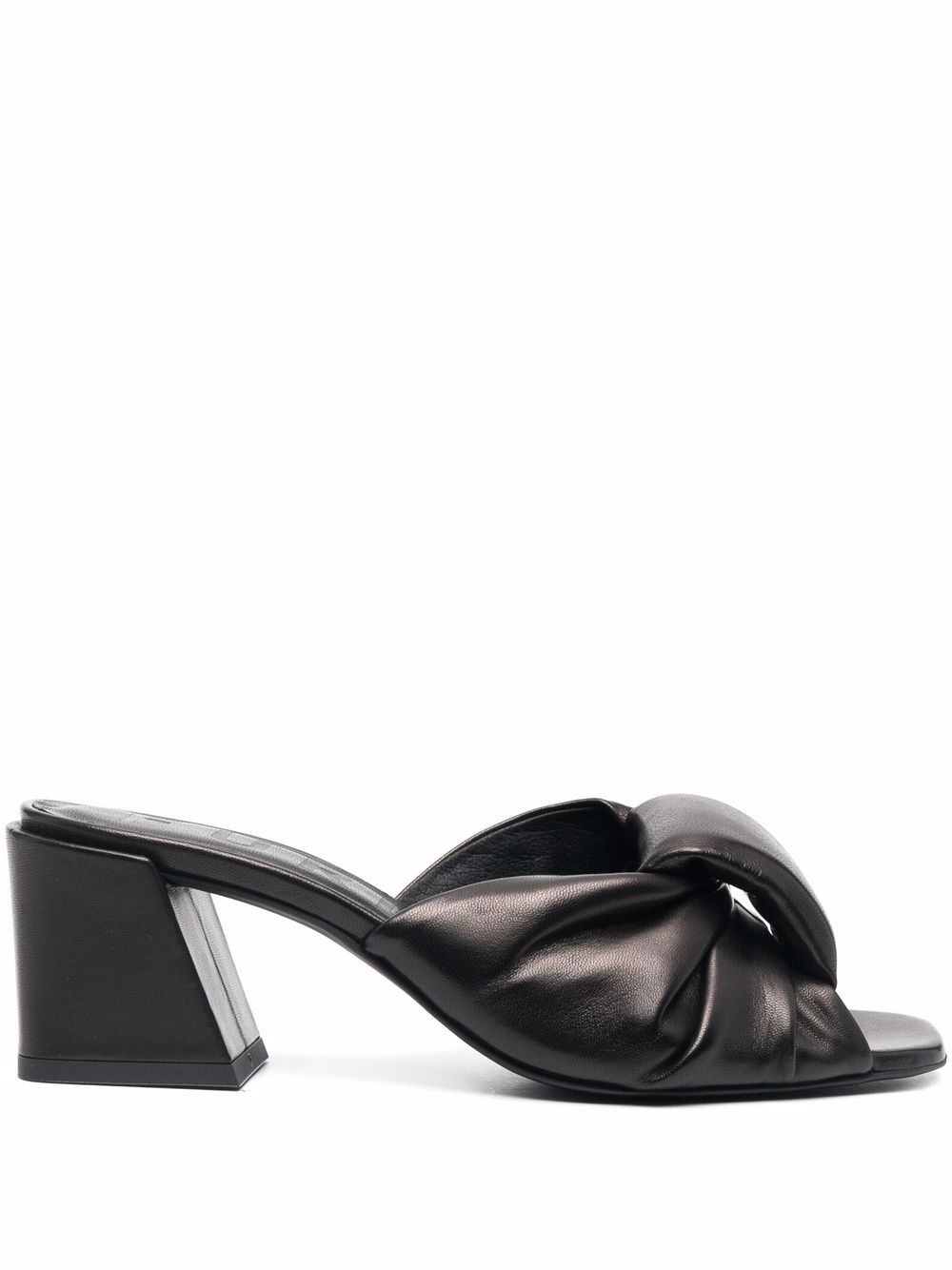 furla heeled bow-detail sandals - black