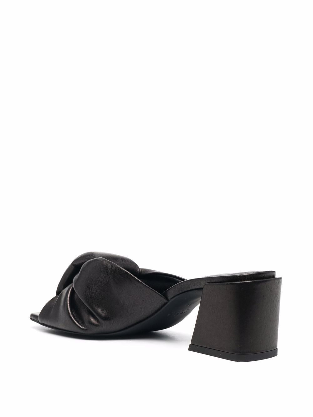 furla heeled bow-detail sandals - black